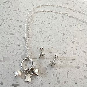 Sterling silver 925 necklace with earrings